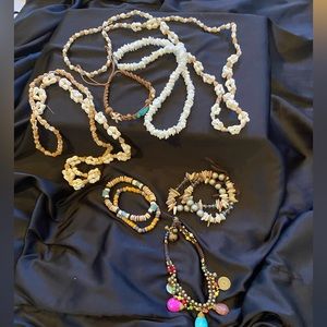 Bundle of beach bracelets and necklaces